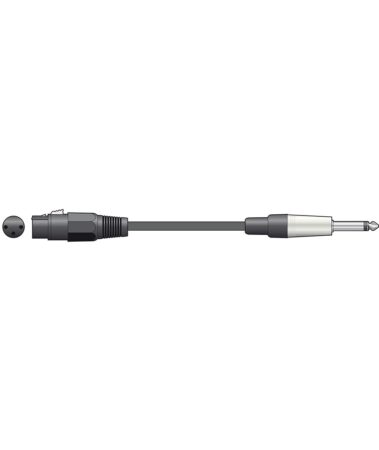 Citronic XF-M6J150BK Classic Microphone Lead XLR Female - 6,3mm Mono Jack Plug 1.5m (Τεμάχιο)