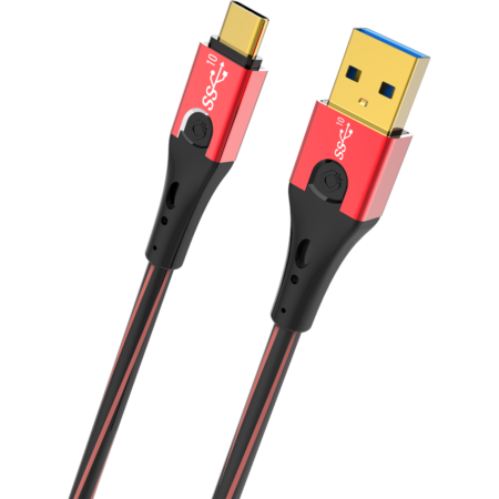 Oehlbach USB Evolution C3 USB 3.2 Gen2 Cable Type A - Type C 50 cm Red