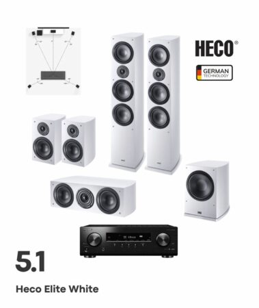 Heco Elite White 5.1 Bundle Ηχεία Home Cinema με Ραδιοενισχυτή Pioneer VSX-534 (Σετ)