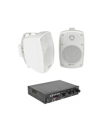 Adastra Smart Pack Outdoor2 Πακέτο με Στερεοφωνικό Ενισχυτή A200 και 2 Επιτοίχια Ηχεία BH3-W Λευκά (Σετ)